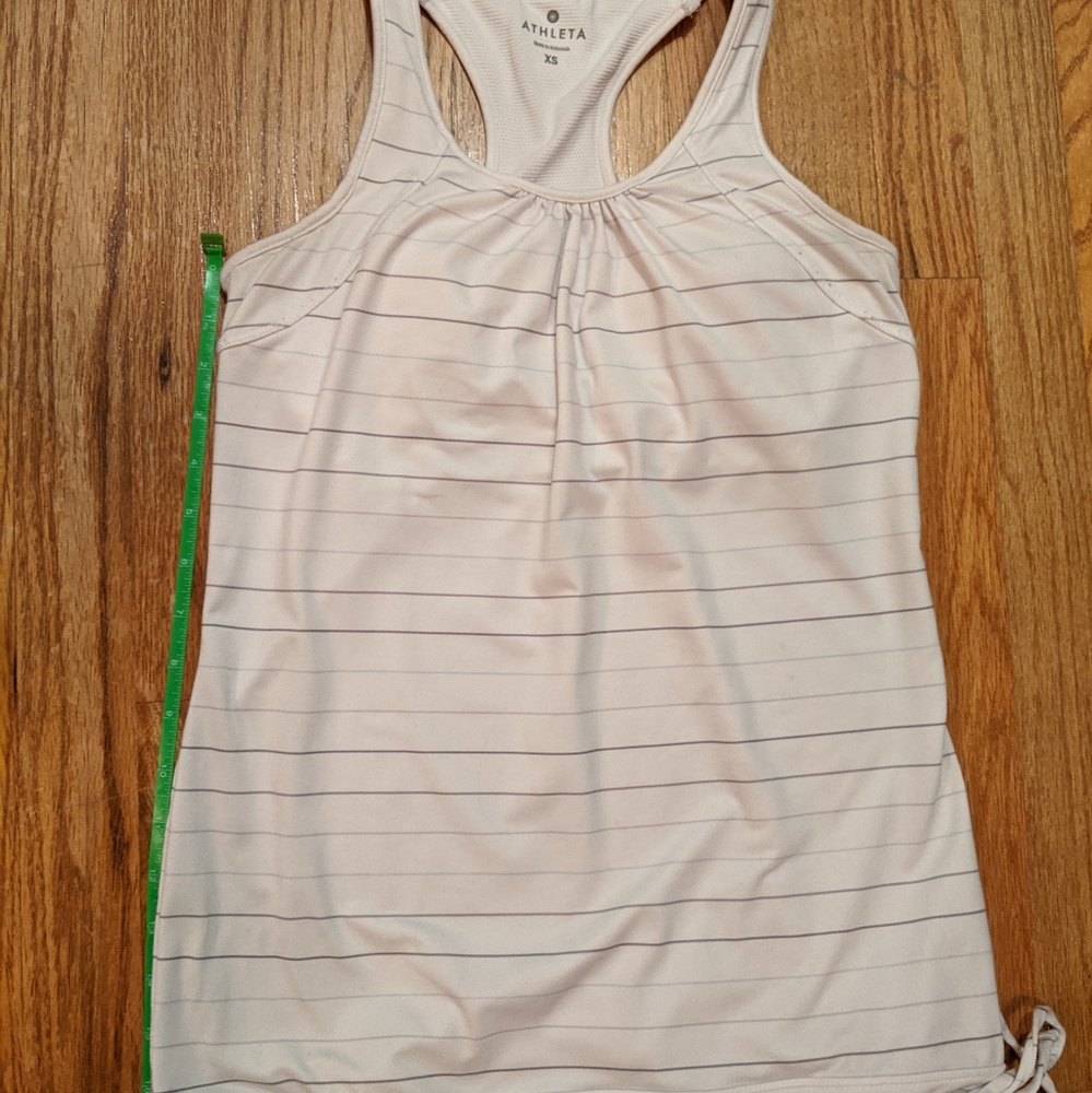 Athleta Tinker Tank 2, White Stripe XS